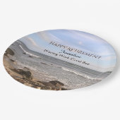 大西洋の海・ウェーブのハッピー・リタイアメント ペーパープレート (アングル)