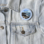 大西洋の海・ロッキー・ショアライン海の丸い写真 缶バッジ (インサイチュ)