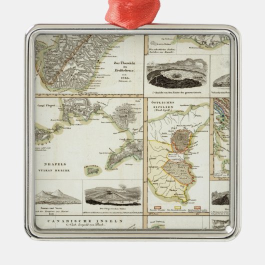 大西洋の火山活動 メタルオーナメント (正面)