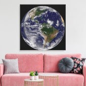 大西洋の熱帯性嵐のある完全な地球 キャンバスプリント (インサイチュ (リビング))