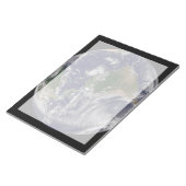 大西洋の熱帯性嵐のある完全な地球 ノートパッド (アングル)