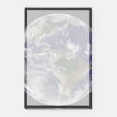 大西洋の熱帯性嵐のある完全な地球 ポストイット (正面)