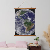 大西洋の熱帯性嵐のある完全な地球 吊り下げ型タペストリー (寝室)