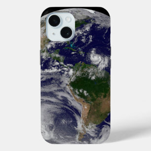 大西洋の熱帯性嵐のある完全な地球 iPhone 15ケース