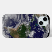 大西洋の熱帯性嵐のある完全な地球 Case-Mate iPhoneケース (裏面 (横))