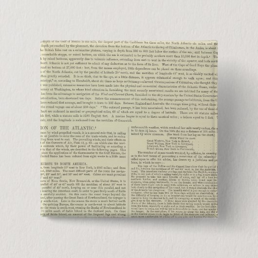 大西洋の物理図海 缶バッジ (正面)