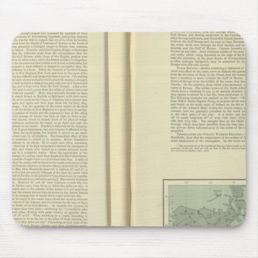 大西洋の物理図（続き） マウスパッド (正面)