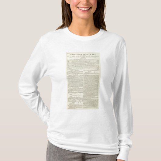 大西洋の物理的な図表 Tシャツ (正面)
