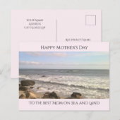 大西洋の美しい写真 ベストマム 海好き ピンク ポストカード (正面/裏面)