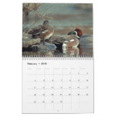 大西洋の飛路の水鳥 カレンダー (2月 2018)