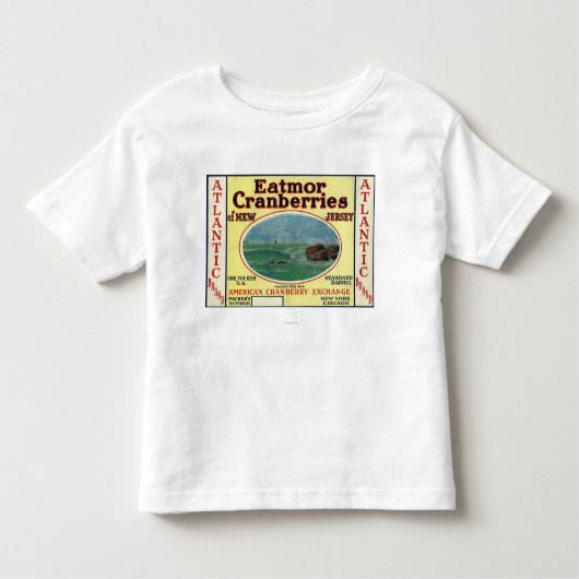 大西洋のEatmorのクランベリーのブランド・ラベル トドラーTシャツ (正面)