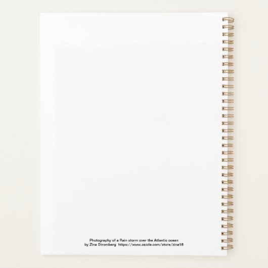 大西洋を越えた雨の海 プランナー手帳 (裏面)