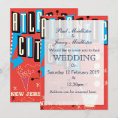 大西洋シティ ヴィンテージ ギャンブル トラベル ポスター 招待状 (正面/裏面)