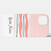 大西洋ストライプのピンク名の横のiPadケース Case-Mate iPhoneケース (裏面 (横))