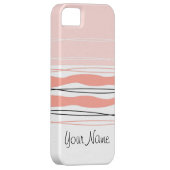 大西洋ストライプのピンク名の横のiPhoneケース Case-Mate iPhoneケース (裏面/右)