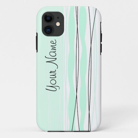大西洋ストライプの'名前'垂直iPhoneケース Case-Mate iPhoneケース (裏面)
