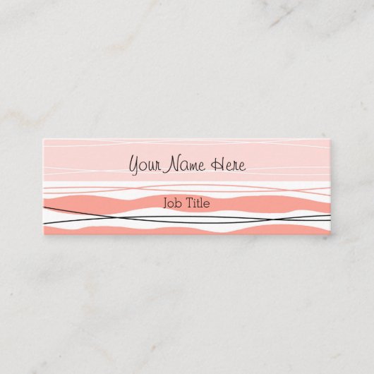 大西洋ストライプピンクの名刺スキニーピンク スキニー名刺 (正面)