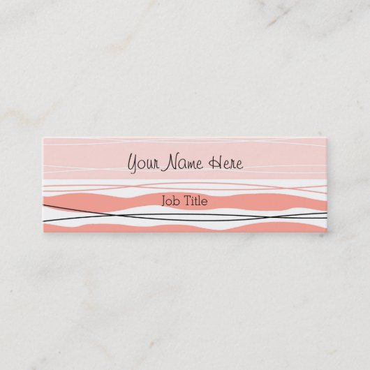 大西洋ストライプピンクの名刺スキニーピンク スキニー名刺 (正面)