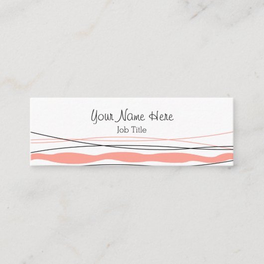 大西洋ストライプピンクの名刺スキニー スキニー名刺 (正面)