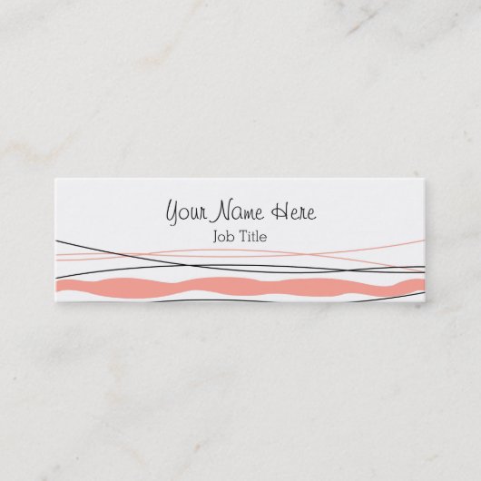 大西洋ストライプピンクの名刺スキニー スキニー名刺 (正面)