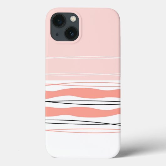 大西洋ストライプピンク水平iPadケース Case-Mate iPhoneケース (裏面)