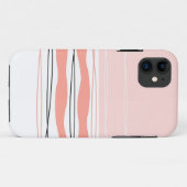 大西洋ストライプピンク水平iPhoneケース Case-Mate iPhoneケース (裏面(横))