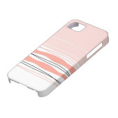 大西洋ストライプピンク水平iPhoneケース Case-Mate iPhoneケース (下部)