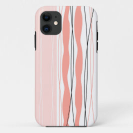 大西洋ストライプピンク縦型iPhoneケース iPhone 11 ケース