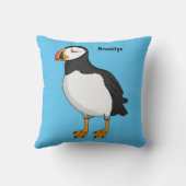 大西洋パフィンイラストレーション クッション (裏面)