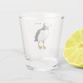 大西洋パフィンイラストレーション ショットグラス (裏面)