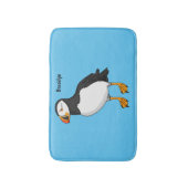 大西洋パフィンイラストレーション バスマット (正面縦)