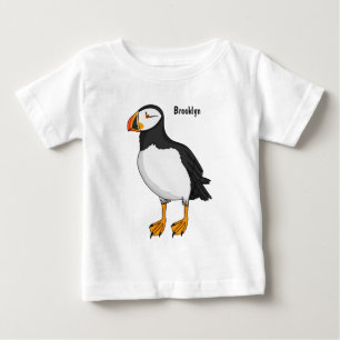 大西洋パフィンイラストレーション ベビーTシャツ