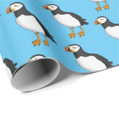 大西洋パフィンイラストレーション ラッピングペーパー (ロールコーナー)