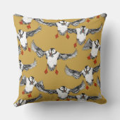 大西洋パフィン金ゴールド クッション (裏面)