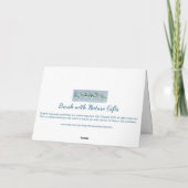 大西洋パフィン鳥誕生日野生生物フォトカード カード (裏面)