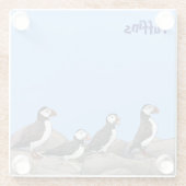 大西洋パフィン ガラスコースター (裏面)