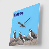 大西洋パフィン スクエア壁時計 (傾斜)