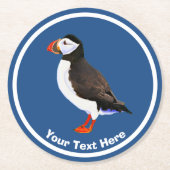 大西洋パフィン ラウンドペーパーコースター (正面)