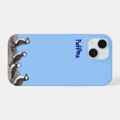 大西洋パフィン iPhone 15ケース (裏面横)