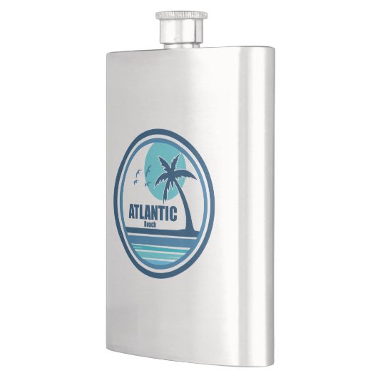 大西洋ビーチノースカロライナのヤシの木の鳥 フラスク (左)