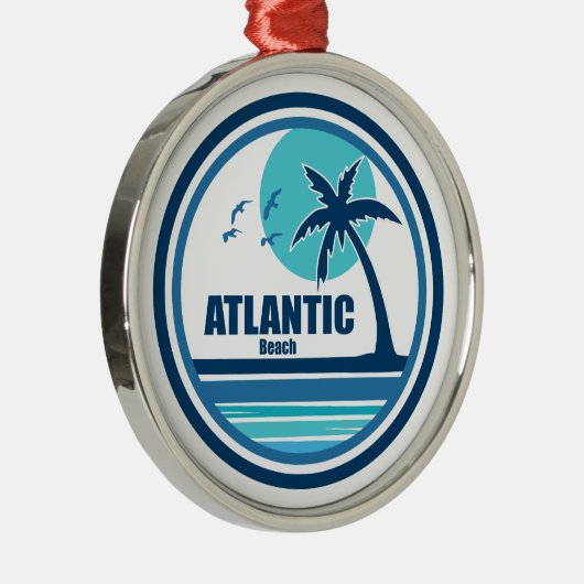 大西洋ビーチノースカロライナのヤシの木の鳥 メタルオーナメント (右)