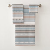 大西洋ビーチ波パターン バスタオルセット (インサイチュ)