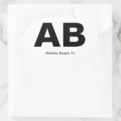 大西洋ビーチ，フロリダ州 楕円形シール (バッグ)