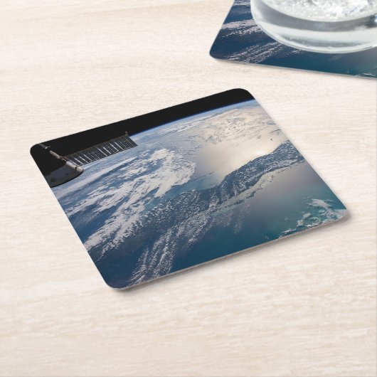 大西洋国際的上のSpce駅 スクエアペーパーコースター (アングル)