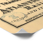 大西洋太平洋鉄道の地図， 1883 ポスター (角)