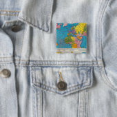 大西洋戦争地図、ユーラシア、アフリカ、太平洋海 缶バッジ (インサイチュ)