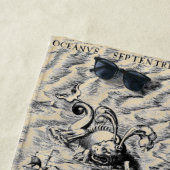 大西洋海アンティーク世界地図 ビーチタオル (インサイチュ)