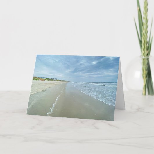 大西洋海ビーチシーン空白の招待状 招待状 (正面)