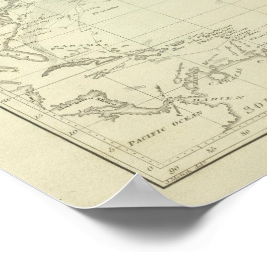 大西洋海図 ポスター (角)