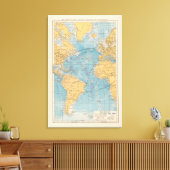 大西洋海地図 キャンバスプリント (インサイチュ (リビング))